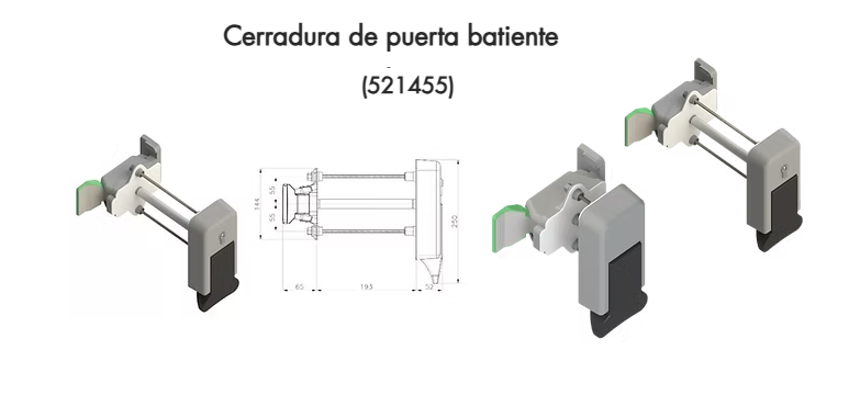  MTH Cerradura P/Batiente Int/Ext Cámara de Frio - 521455