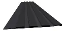 PVC Plasbil Wall Panel 3D RIP Decoracion Interior Negro 2.7m x 25cm