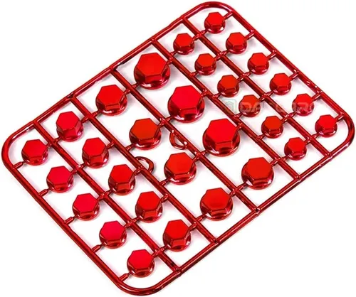 Tapa Plastica Para Cabeza Tornillos Hexagonal - Rojas x 50 U