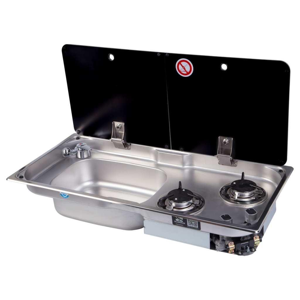 RV Anafe Super Gas + Pileta Acero Inoxidable GR-904L