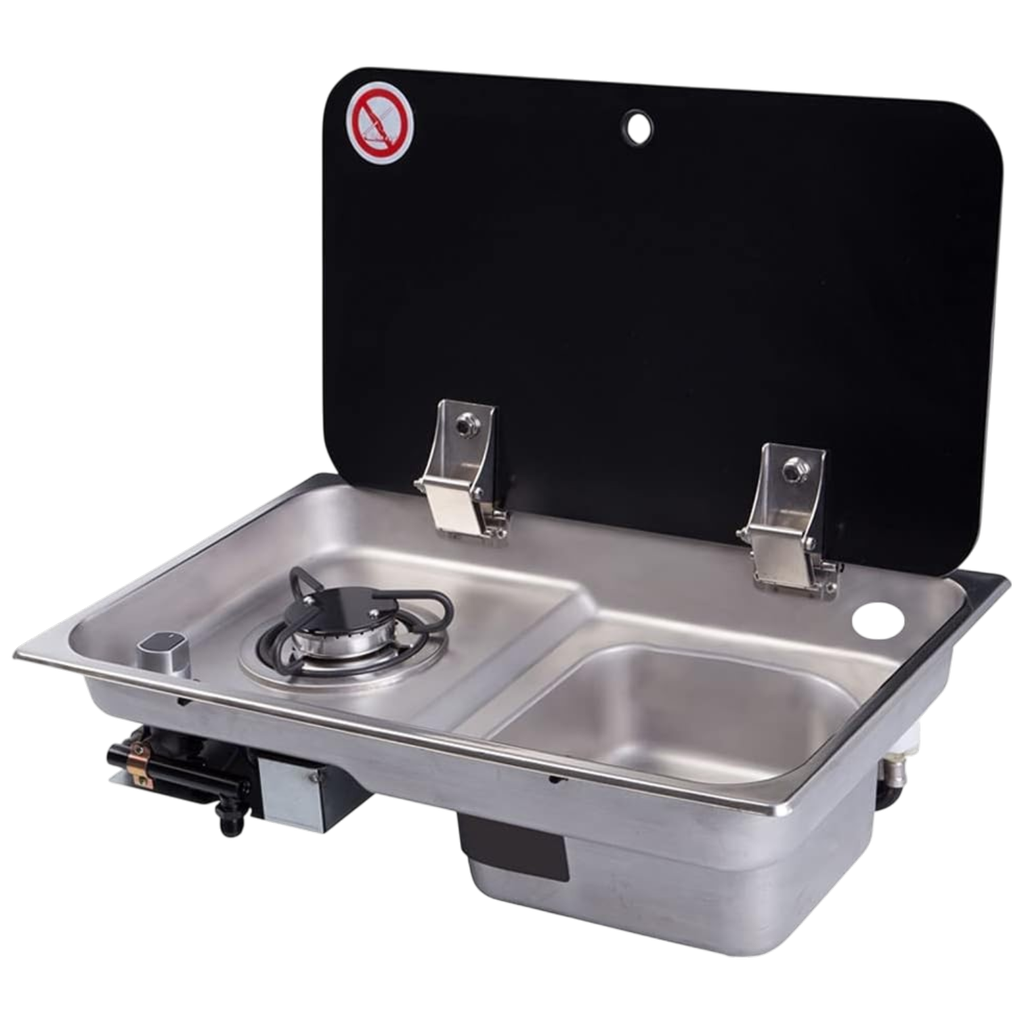 RV Anafe Super Gas 1 Hornalla + Pileta Inoxidable GR-903