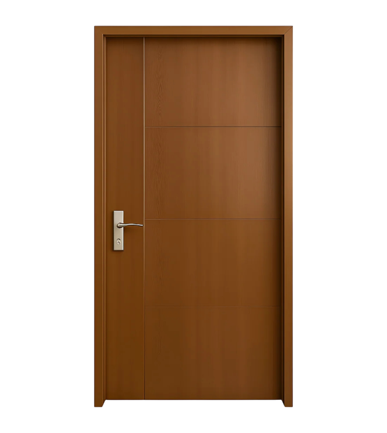 Puerta Interior Madera - 75cm x 2.05m Marco 10cm Izquierda