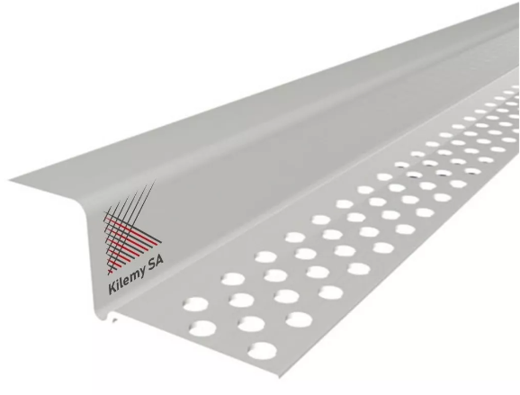 Perfil Z PVC Perimetral para Placa Yeso 12.5mm x 3.05m