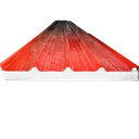 Iso-Panel - Techo 75mm/105mm - Trapezoidal Rojo ML