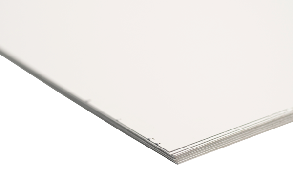 Chapa Prepintada Lisa Blanca 1.22 x 1 - Cla 25 - Nacional