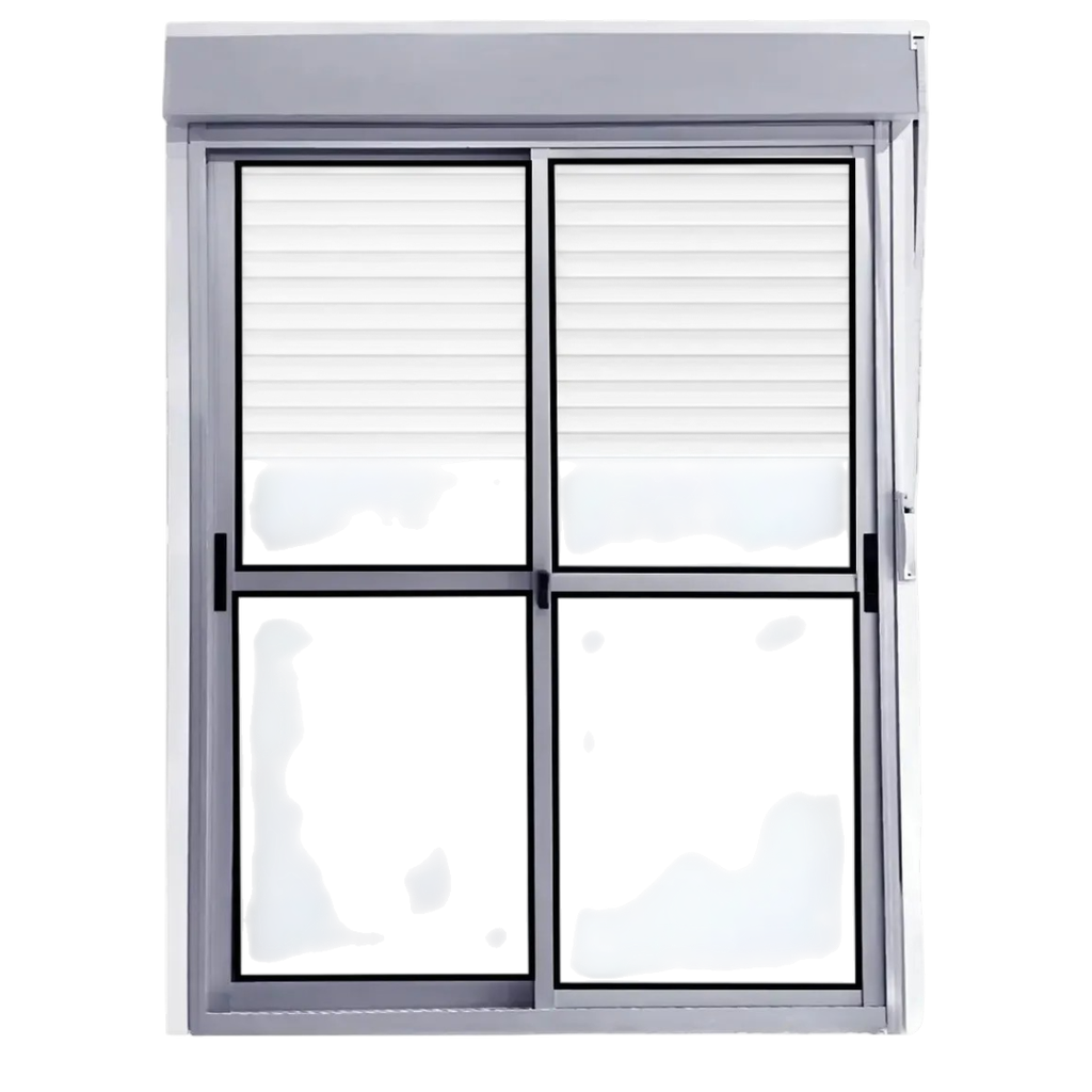 Aluminio Ventana Serie 25 - 150cm x 200cm + Monoblock PVC