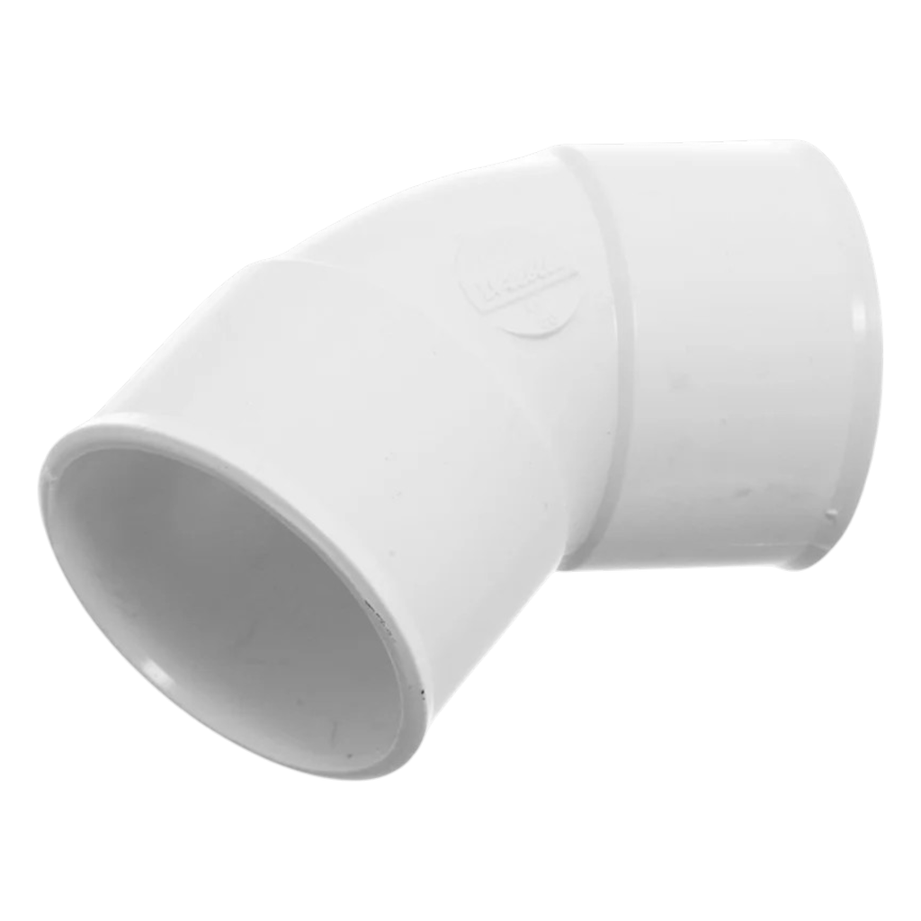 Codo PVC 110mm 45° x 3.2mm Hembra/Hembra - Nicoll	