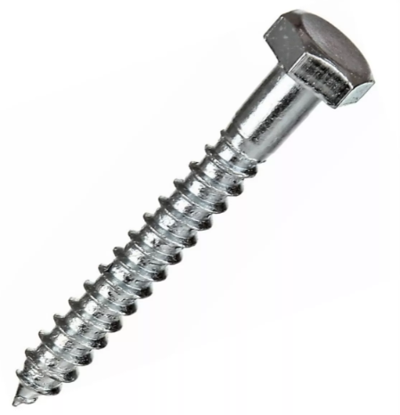 Tirafondo Hexagonal Zincado 1/4´´ x 75mm 2120210