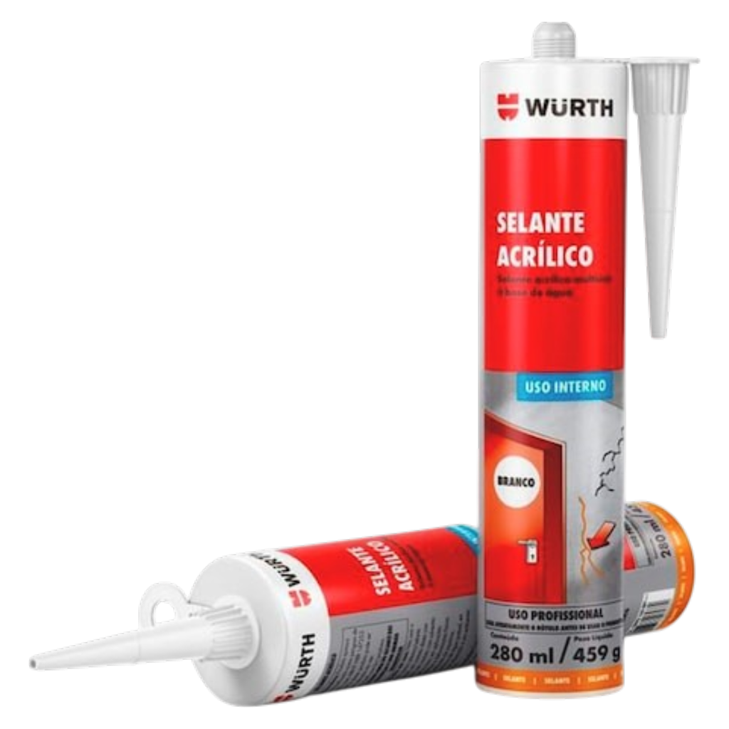 Sellador Acrílico Siliconado Blanco 280ml Wurth