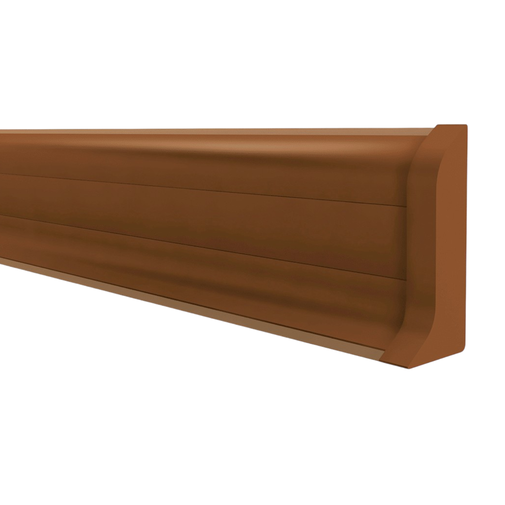 Terminal Derecho Zocalo PVC Plasbil Marrón