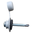 Tornillo para Policarbonato C/Capuchón y Arandela PVC 1 1/2´´