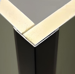 Perfil L Aluminio Negro Bambú 3m x 5mm