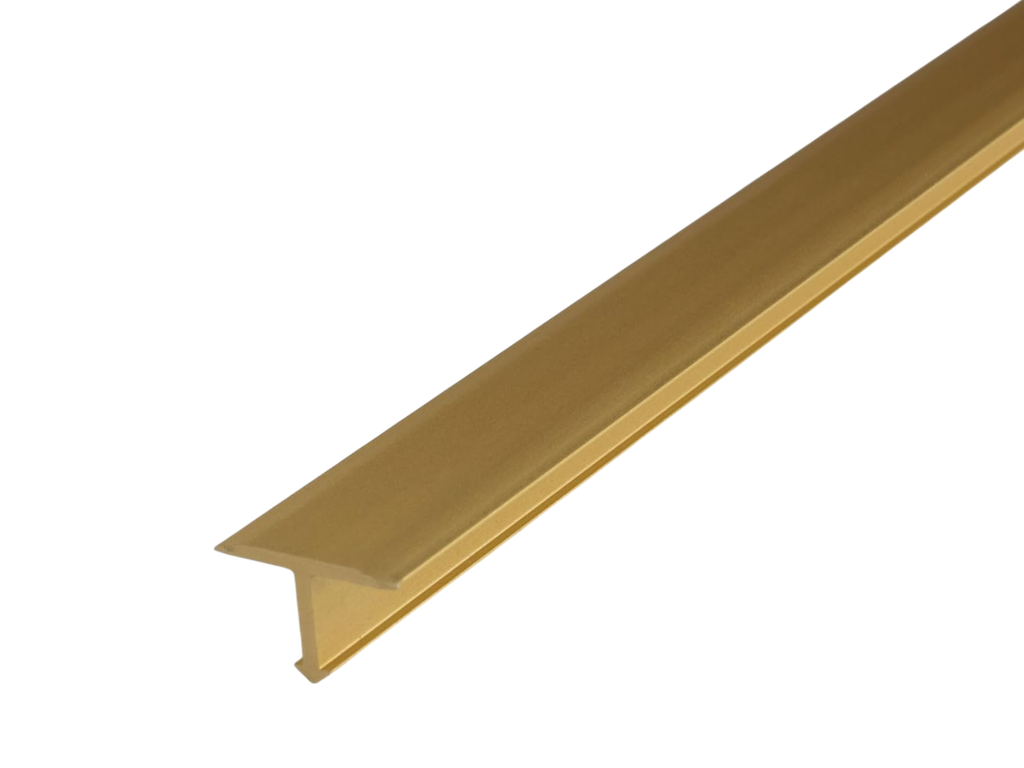 Perfil T Aluminio Dorado Bambú 3m x 5mm