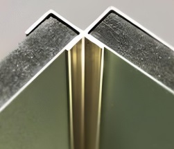 Perfil X Aluminio Negro Bambú 3m x 5mm