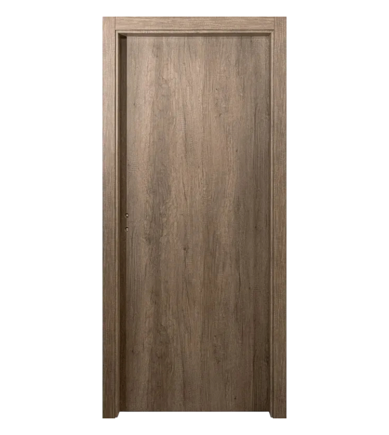 Puerta de interior placa de melamina 200 x 70 x 10 cm nogal derecha 3233588
