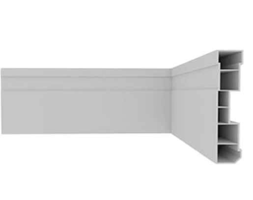 Zocalo Pvc  Nobre Ceniza 70mm x 2,4m