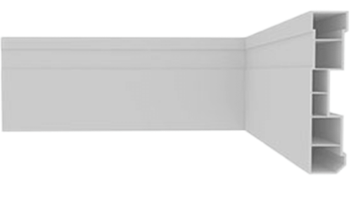 Zocalo Pvc  Nobre Blanco 70mm x 2,4m