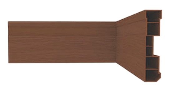 Zocalo Pvc  Nobre Marron 70mm x 2,4m