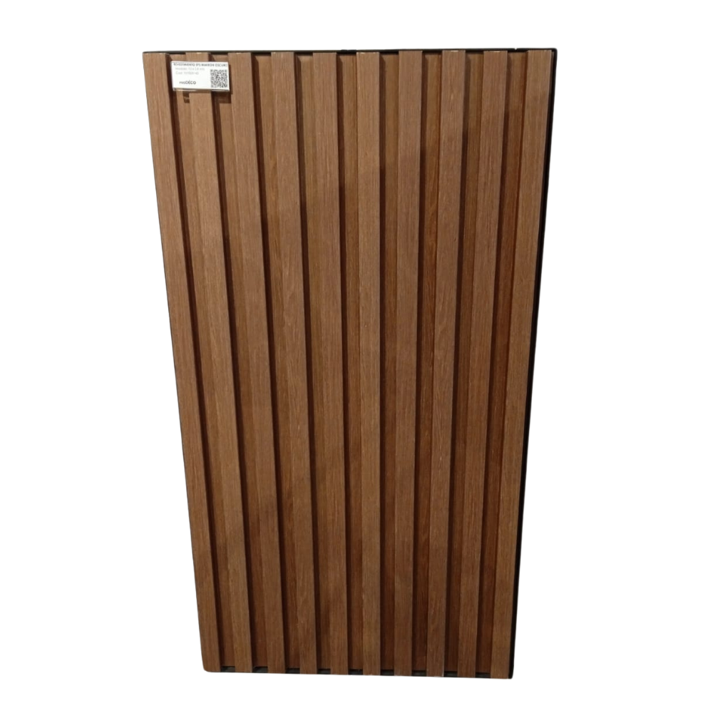 Revestimiento Simil Madera Marron Oscuro en EPS - 20mm x 12cm x 2.8mts