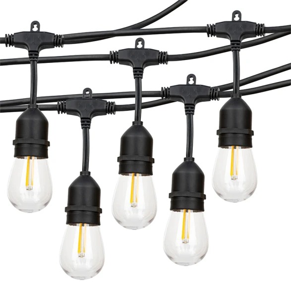 Guia Luces LED Guirnalda Exterior 12 E27 1,2W 2700K 8mtrs. IP65 IXEC (IX4045) 