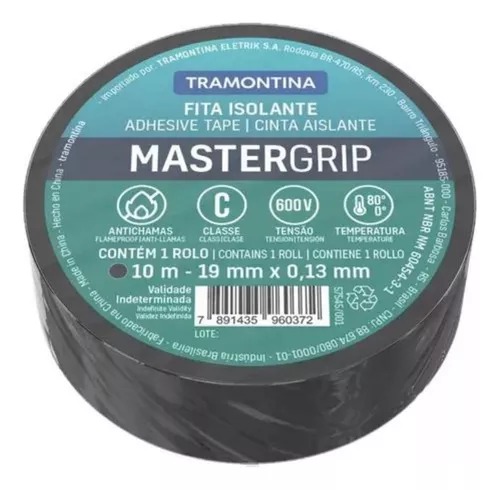 Cinta Aisladora 19mm x 10Mtrs Tramontina MASTER GRIP 