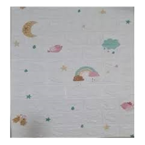 Placa Decorativa 3D Autoadhesiva 70cm x 77cm Luna Infantil