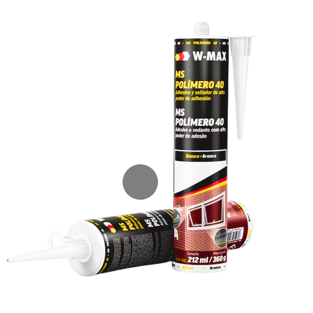 MS Polímero 40 PU Multipropósito Pintable W-MAX 360g Gris
