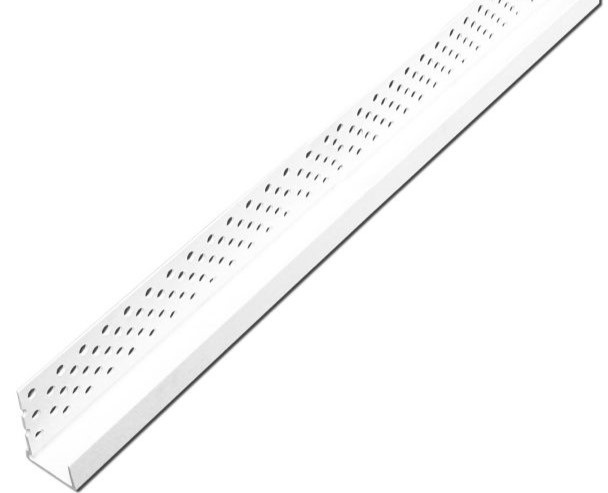 Perfil J PVC Perimetral para Placa Yeso 12.5mm x 3.05m 