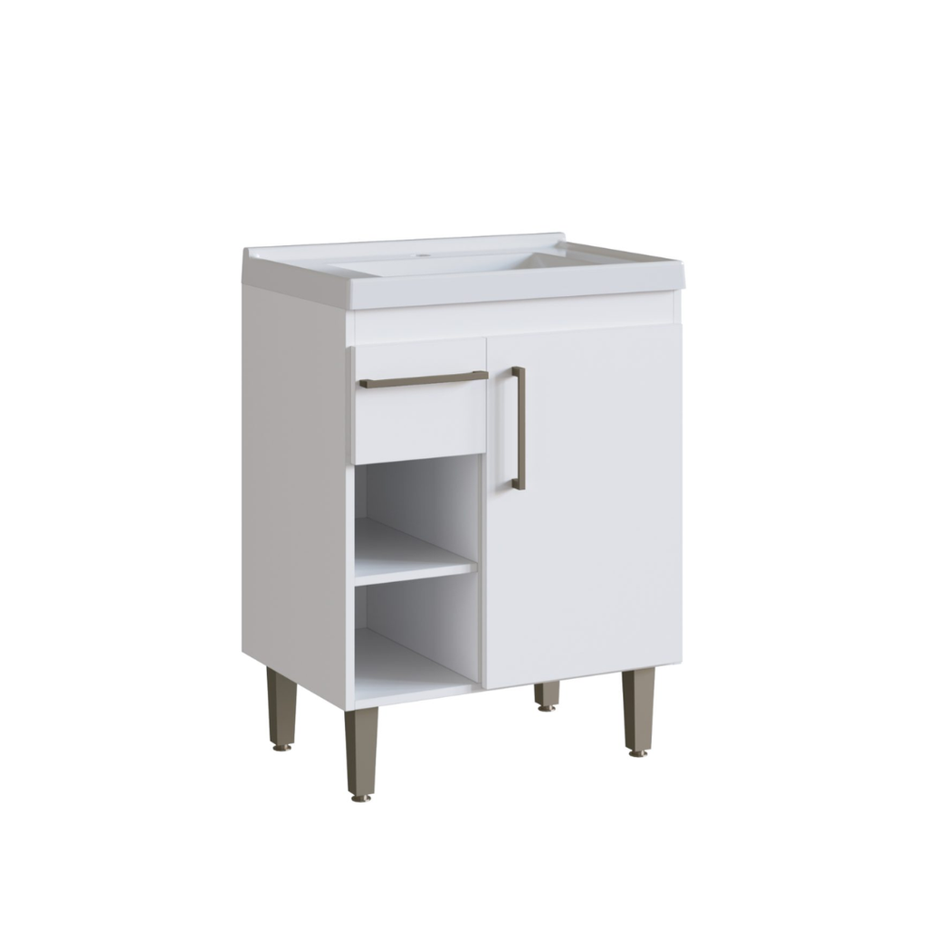 Juego de Baño con bacha blanco prisma