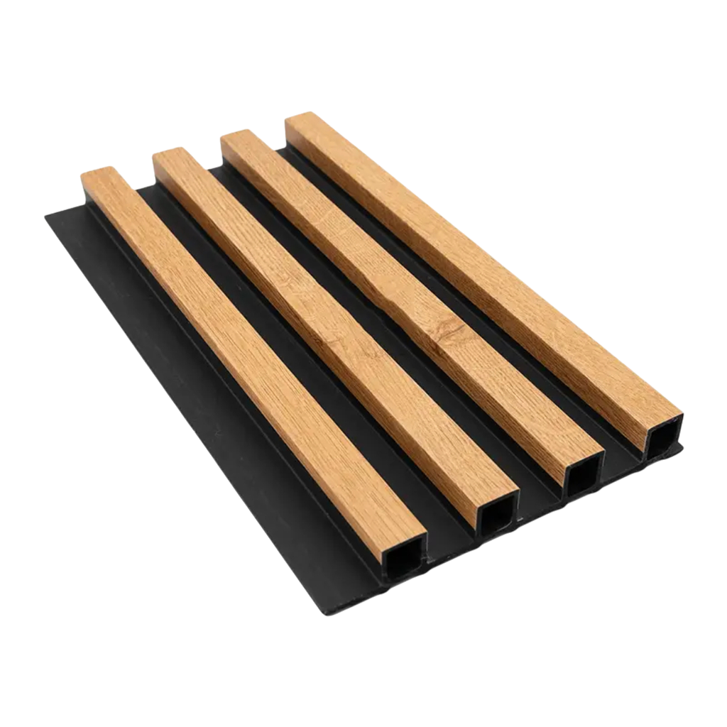 Revestimiento WPC Interior Roble C/Negro 2.90m x 16cm x 2.4cm Harsen 