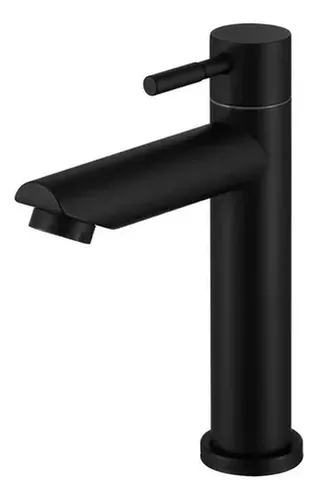 Grifería Monocomando Negro Mate Baño 18cm