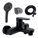 Ducha Bañera Monocomando Negro Mate C/Transferencia