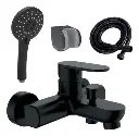 Ducha Bañera Monocomando Negro Mate C/Transferencia