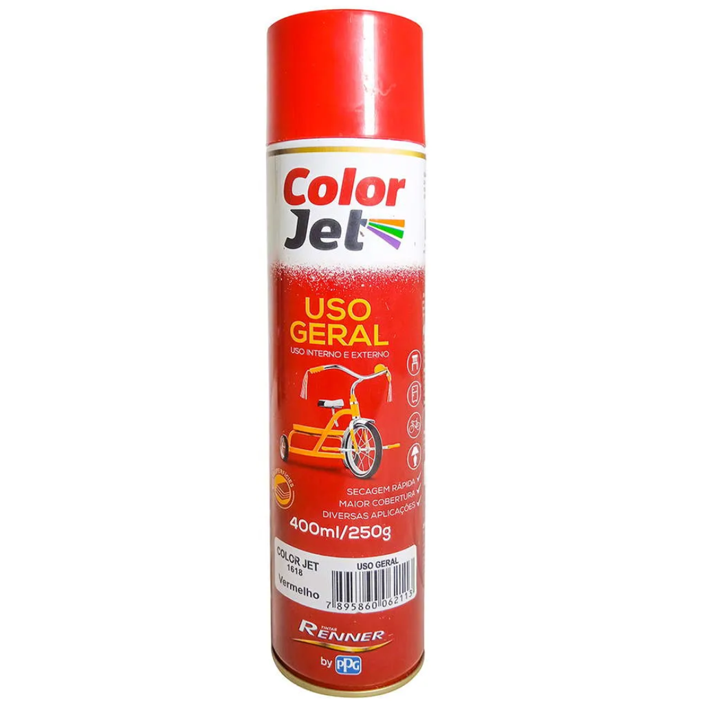 Spray Color Jet Uso General Rojo 400ml