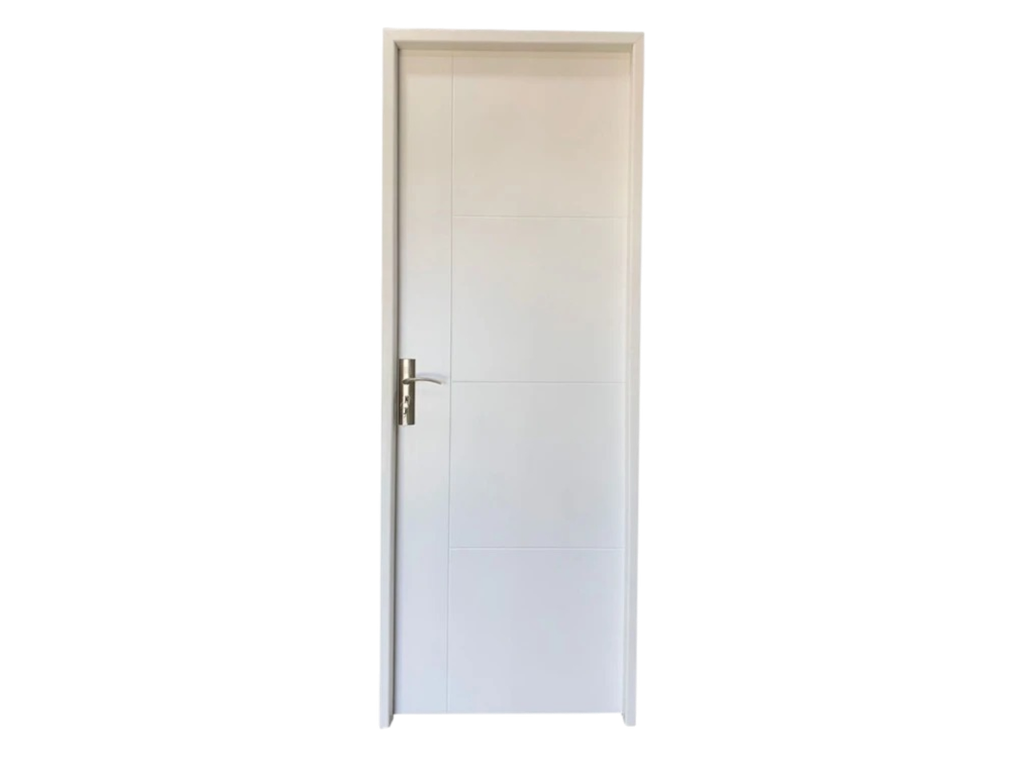 Kit Puerta MDF Blanco Puro Linea Horizontal (Derecha)