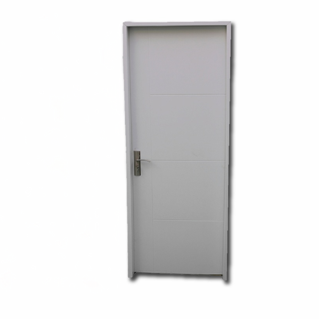 Kit Puerta MDF Blanco Puro Linea Horizontal (Derecha)