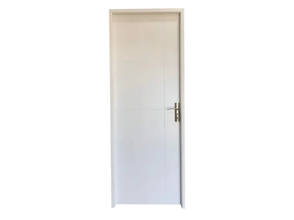 Kit Puerta MDF Blanco Puro Linea Horizontal (Izquierda) 