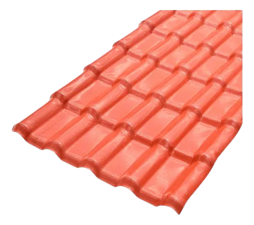 Techo Chapa PVC Teja Terracota Ondulada 4.8m x 1.05m