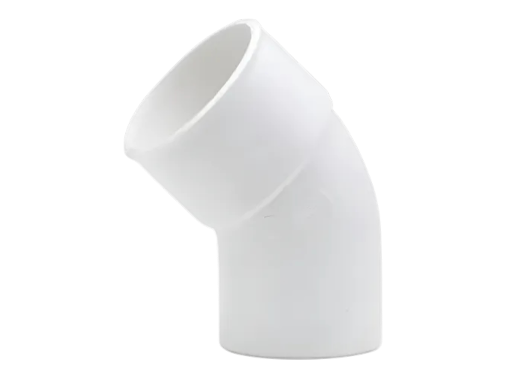Codo PVC 110mm 45° x 3.2mm Macho/Hembra - Nicoll	 
