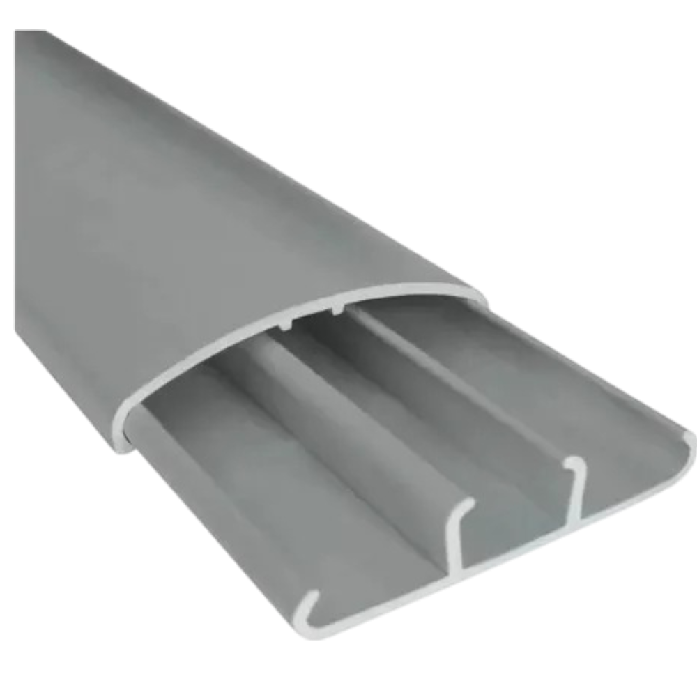 Ducto p/Piso Gris 7.5x1.7 cm x 2 mtrs. c/2 Tabiques Hellermann Precio Por Ducto 
