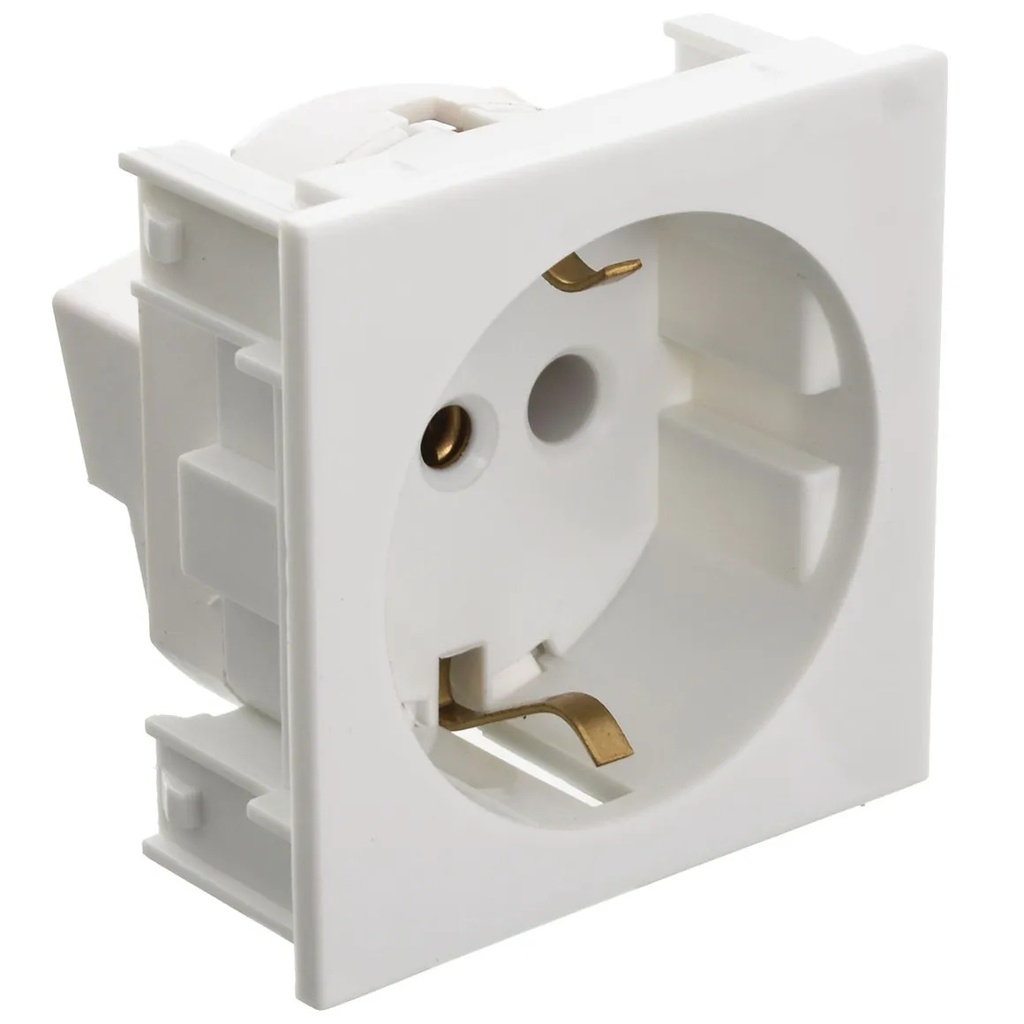 Modulo Tomacorriente Schuko Blanco Pulido REGGIO 466702577 