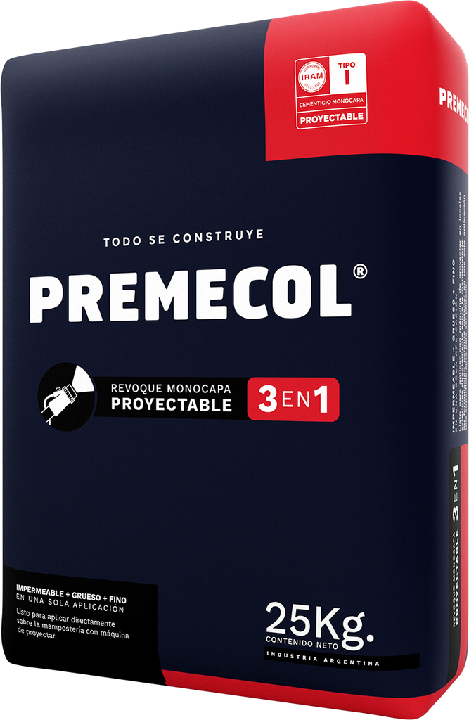 Premecol Revoque 3 en 1 x 25 Kg - 