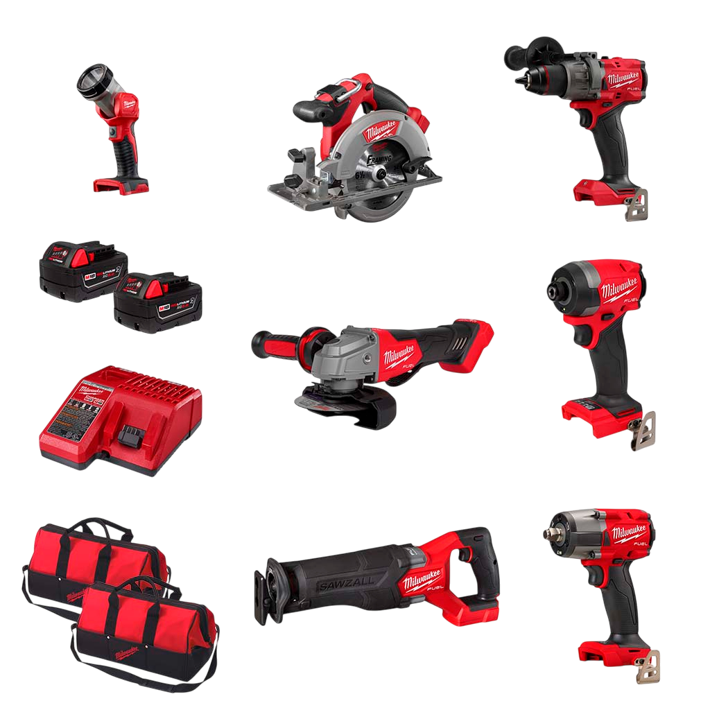 Combo De 7 Herramientas M18 FUEL (C/2 Bat. 5.0 Ah y Carg) 3697-27 Milwaukee