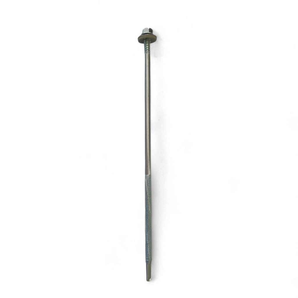 Tornillo Iso-Panel 150mm Doble Rosca PM C/Junta Goma 14" x 1/4" ZB TIPO2148