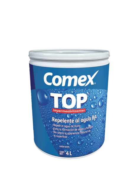 Pintura Repelente al Agua Transparente TOP® Comex 4L