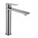 Griferia Lavatorio Alto En Brushed Nickel - Serie Salemi