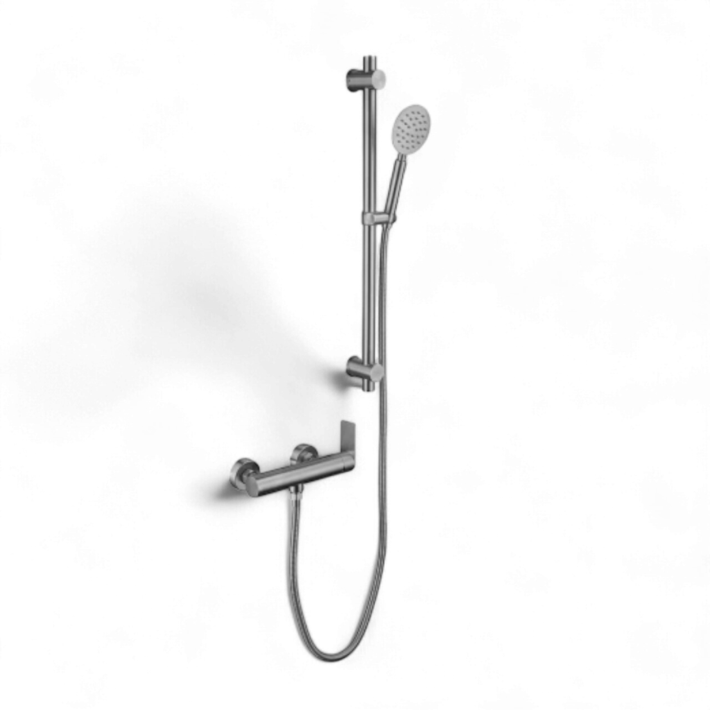 Griferia Lavatorio Alto En Brushed Nickel - Serie Salemi (copia)