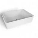 Bacha Rectangular De Loza Blanca Para Apoyo