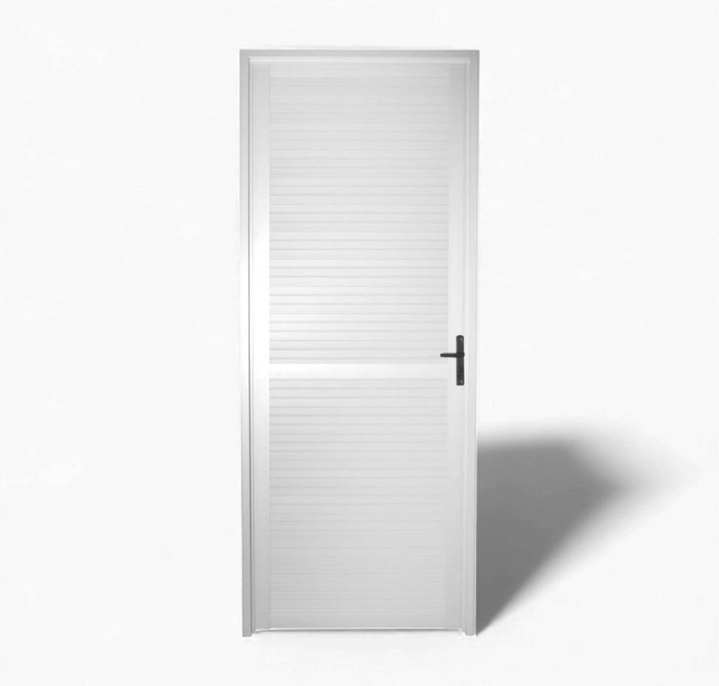 Puerta Aluminio Exterior 80cm x 200cm Medio Lambriz