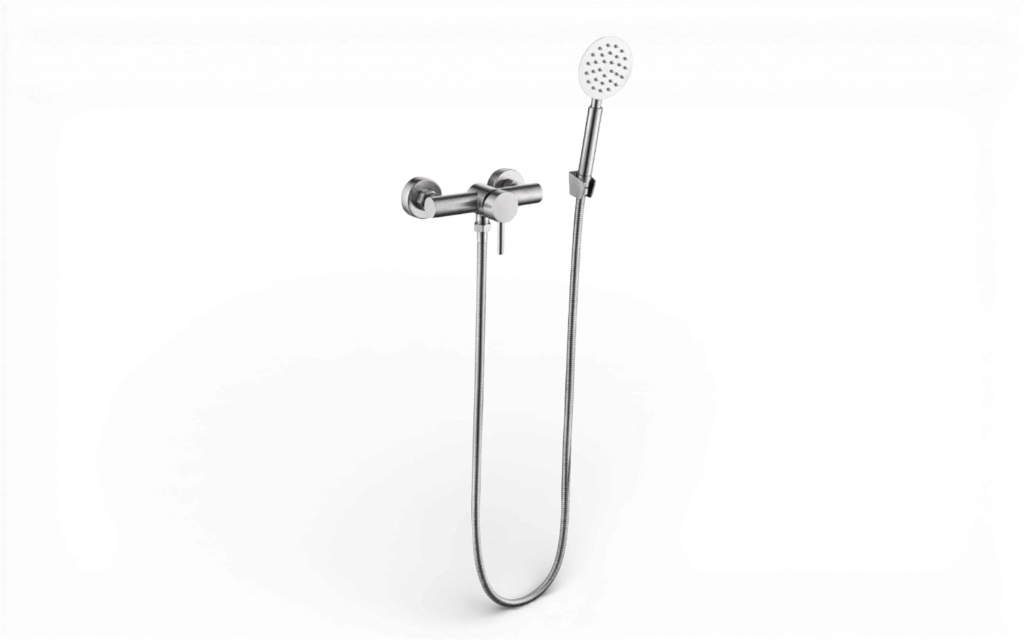 Griferia Ducha Exterior Con Flexible Y Telefono - Brushed Nickel ST-2800